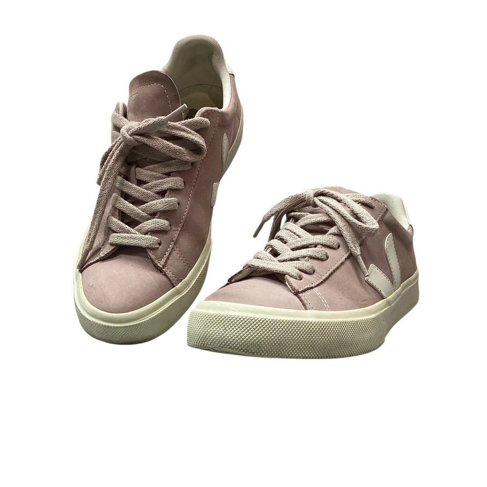 Veja Campo Sneakers Womens Size 7 "Babe White" Nubuck Leather Low Top Lace Up